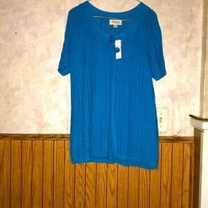 4/$10🌻🌻Short sleeve turquoise St. John’s bay sweater